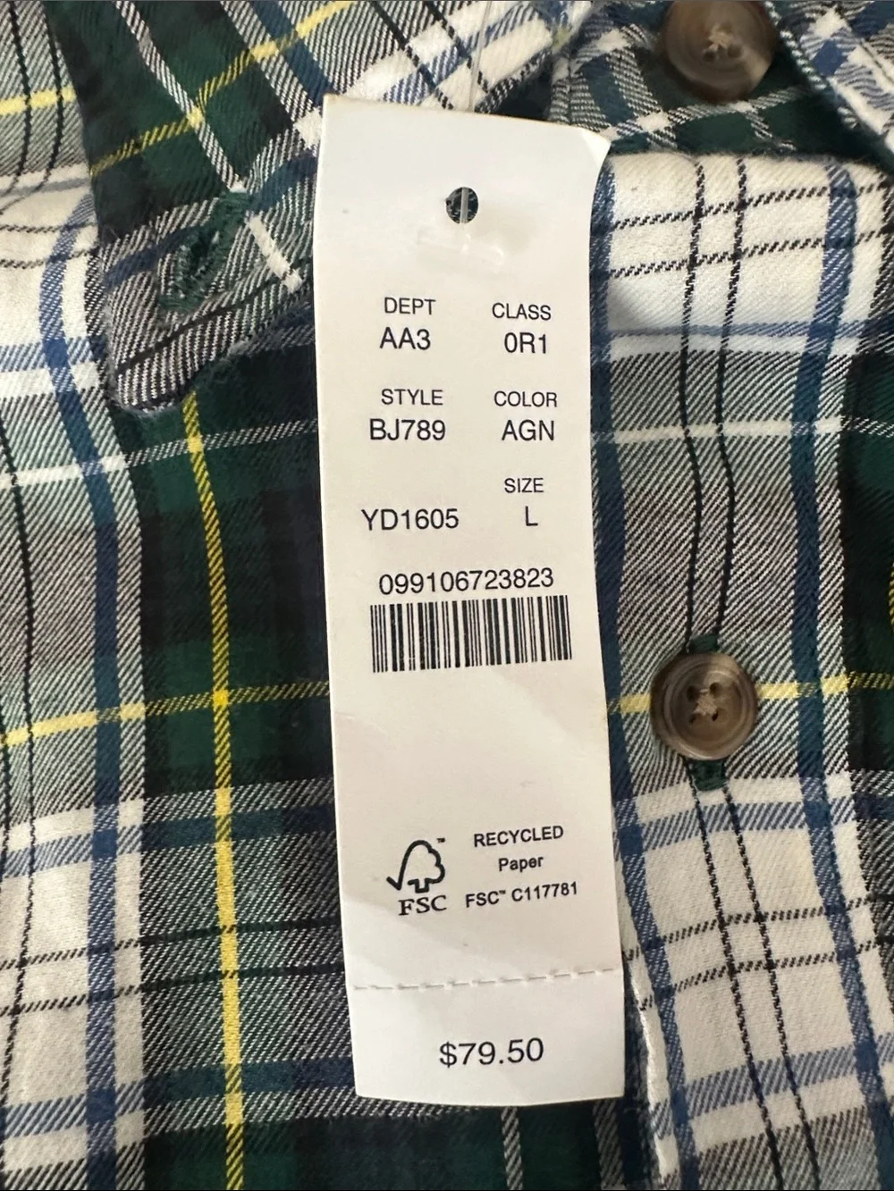 J. Crew slim shirt